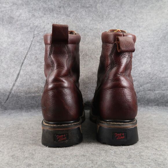 Tony Lama Shoes Mens 10 Boots Work Timber Lace Up Leather Waterproof Utility Mid - Picture 6 of 16